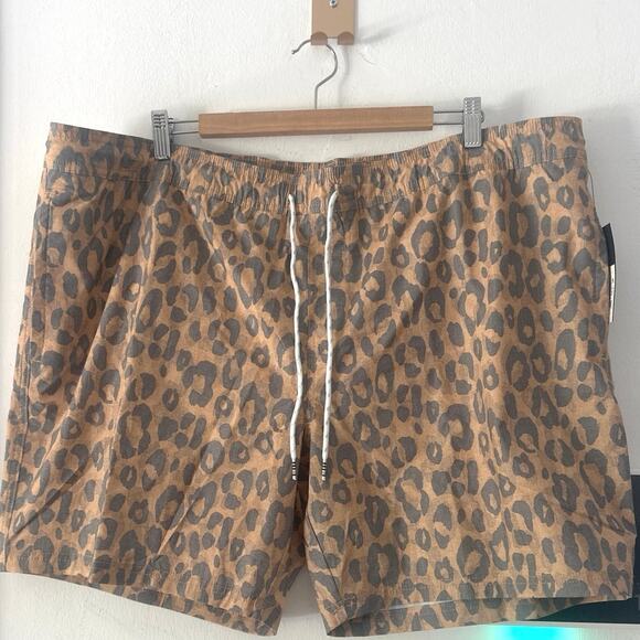 Men’s faded leopard swim trunks shorts Sz XXL NWT fresh look lightweight - Picture 1 of 6